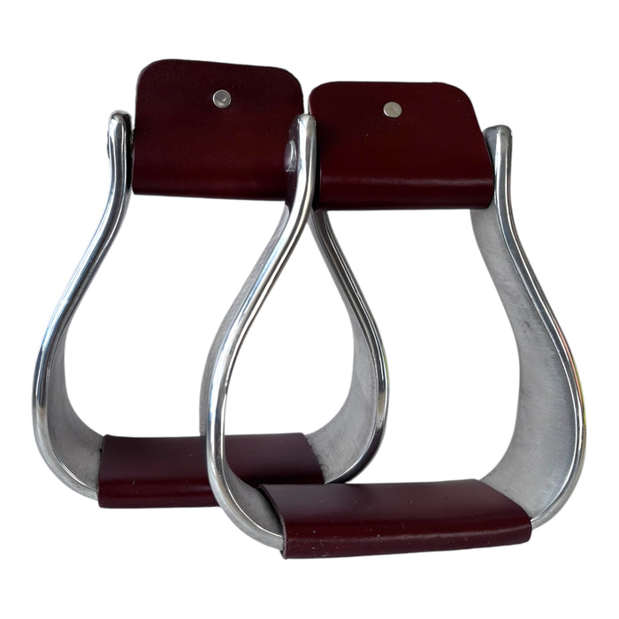 Aluminium Oxbows with Sitched Leather Grips - Toprail Equine