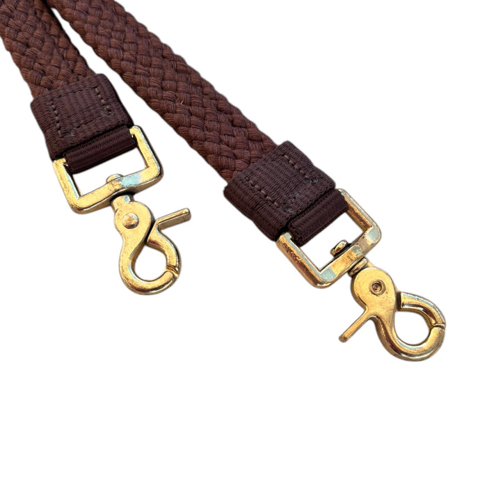 "CUBBAROO COTTON" - Split Cotton Reins with Brass Snap 6'6"