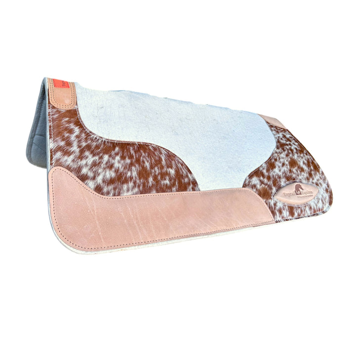 "LONGHORN" White Hair on Hide Pad - Toprail Equine