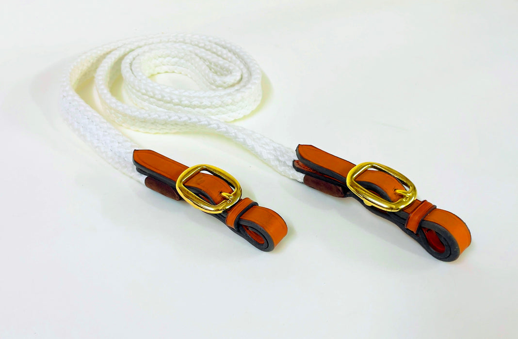 "CUBBAROO COTTON" Polocrosse Reins with Brass Buckle 5'2"