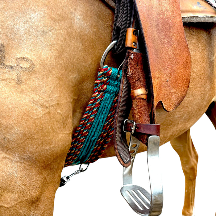 Turquoise Wool Cord Cinch - Smooth Like Cactus