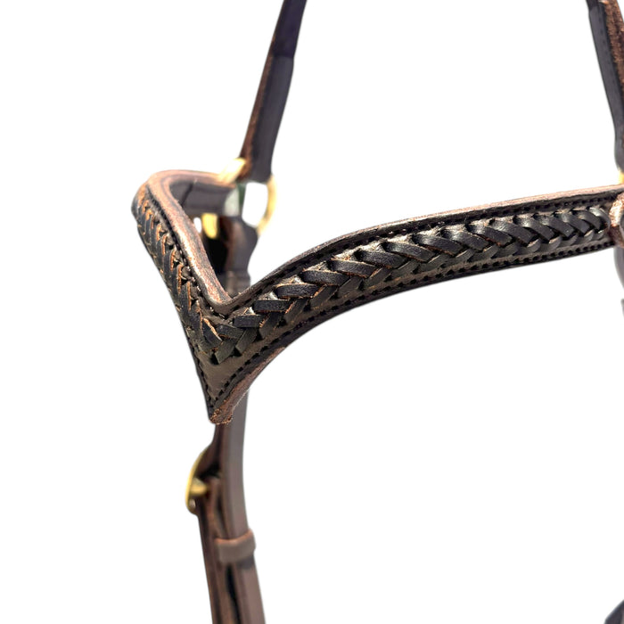 Leather Bridle with deep V Browband