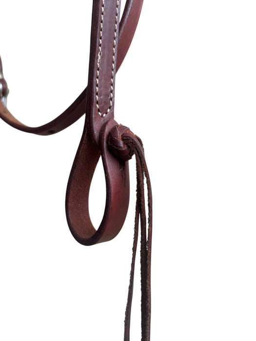 "LONG TRAIL" Headstall with Rawhide Keepers and Pinapple Ends - Toprail Equine