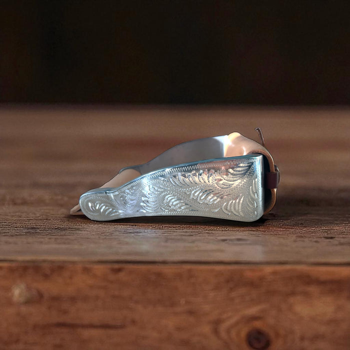 Aluminium Engraved Oxbows - Vegas Lights - Toprail Equine