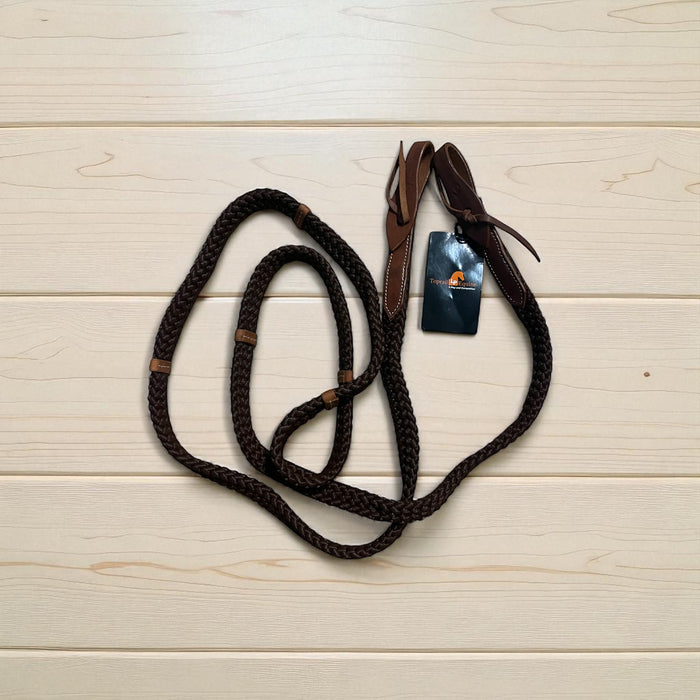 FLAT POLY ROPER REIN 9' - Toprail Equine