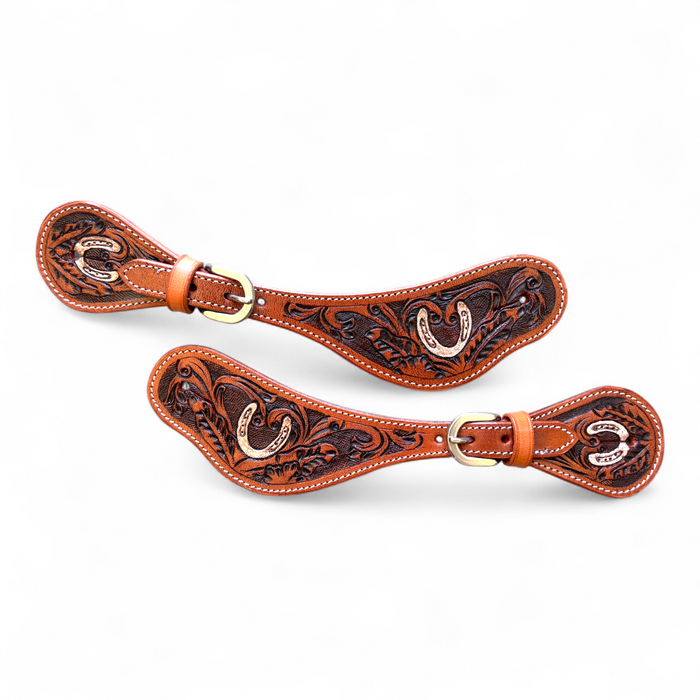 Horseshoe Spur Straps - Smooth Like Cactus