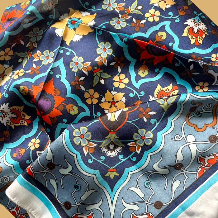 FOLKLORE BLUE - Neck Scarf - 1773