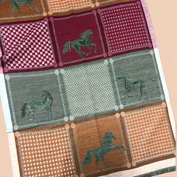 "HAMPTONS" Cashmere Feel Shawl/Wrap - Olive - 1773