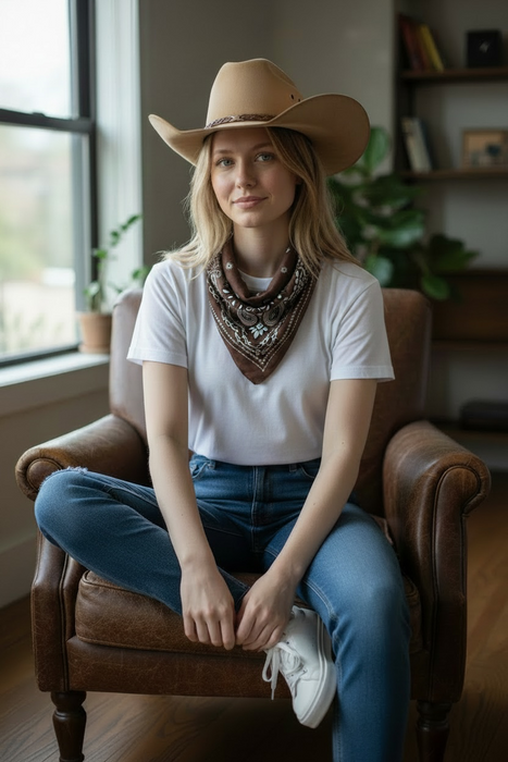 RANCH - Chocolate - Neck Scarf - 1773