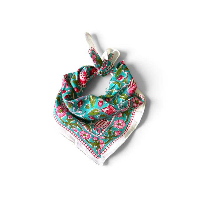 100% FINE COTTON BANDANA - 'Blossom Berry' - 1773