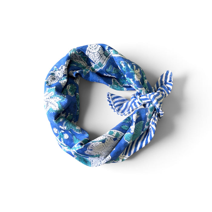 100% FINE COTTON BANDANA - 'Blue Willow' - 1773