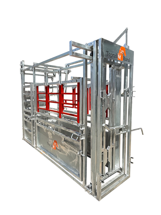 Premium V Squeeze Cattle Crush With Chin Lift | Toprail Rural