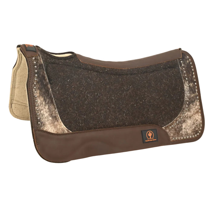 "DILLINGER" Contoured Hair on Hide Show Pad with Memory Foam - Smooth Like Cactus