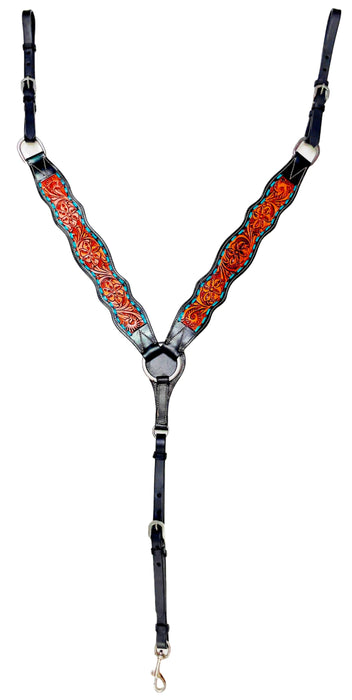 "BUCKSTICH" Breastplate with Turquoise Inlay - Smooth Like Cactus