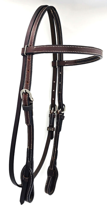 Latigo leather Headstall with quick change.