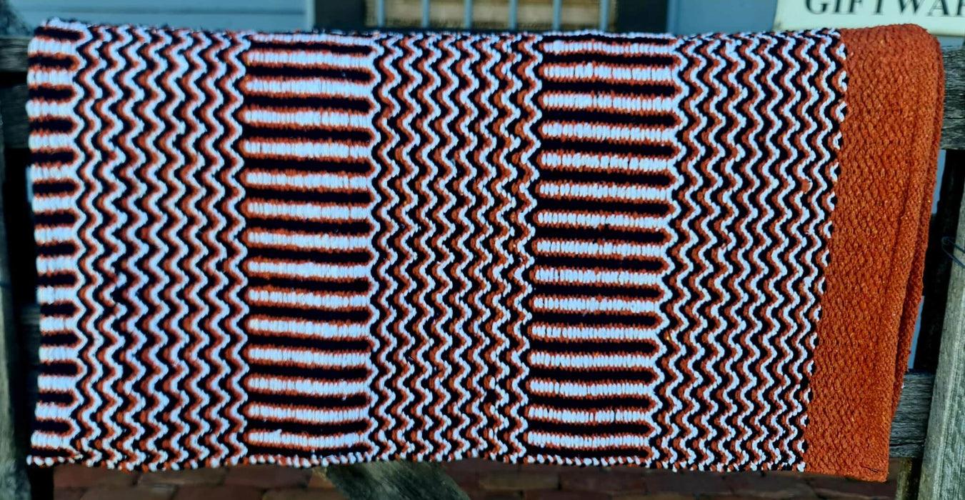 Cherokee Double Navajo Blanket 32" x 64" Rusty