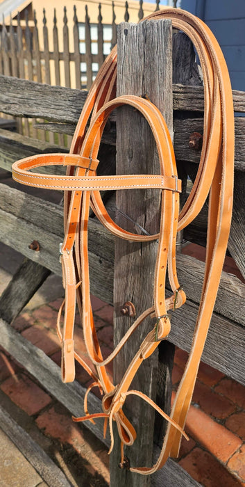 Trainers Harness Leather Bridle and Rein Set