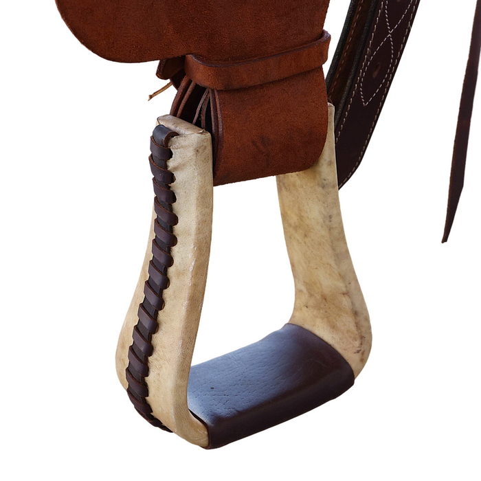 Floral tooling Ranch Roper Saddle 16"