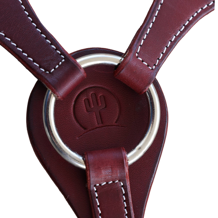 "SILVERTON" USA Leather Breastcollar - Smooth Like Cactus
