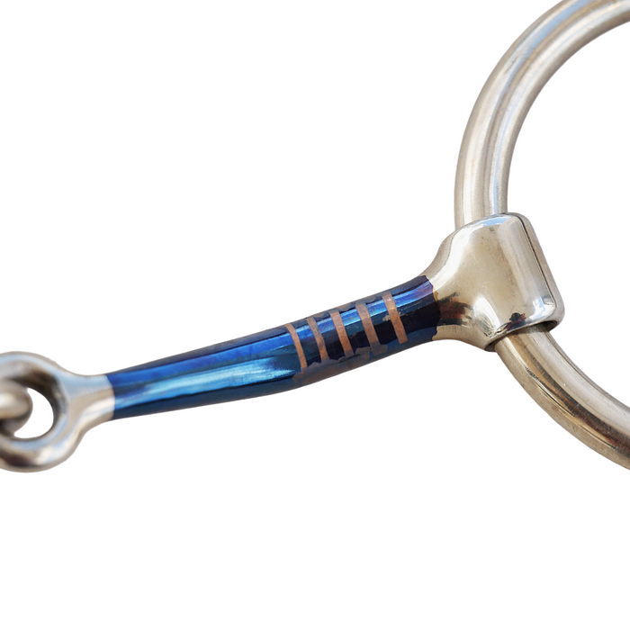 Weighted Loose ring Sweet Iron Snaffle with copper inlays