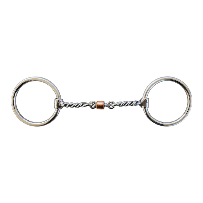 Loose Ring Curved Twisted Snaffle with roller centre