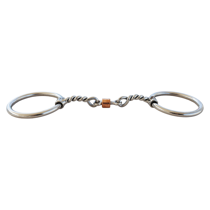 Loose Ring Curved Twisted Snaffle with roller centre