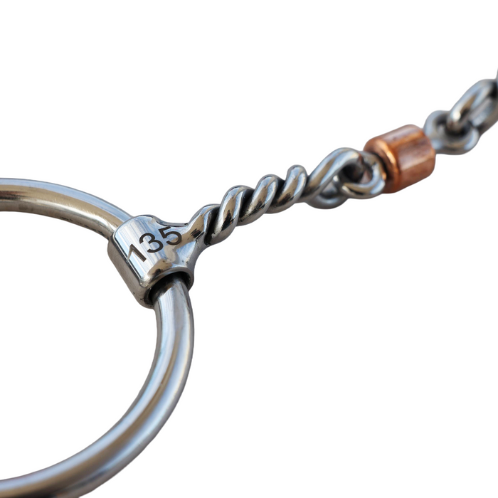 Loose Ring Curved Twisted Snaffle with roller centre