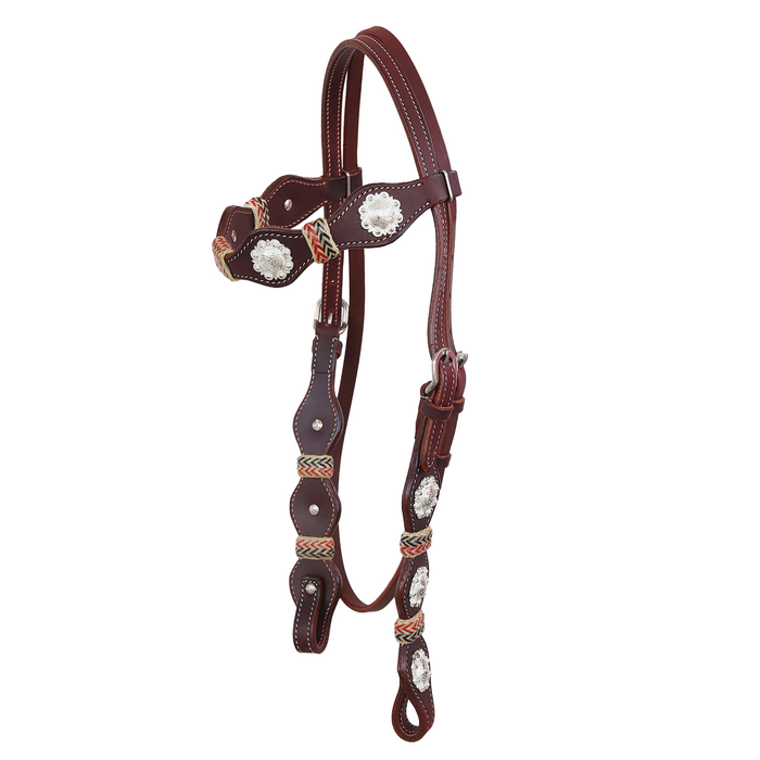 “SILVERTON” USA Leather Show Headstall - Smooth Like Cactus