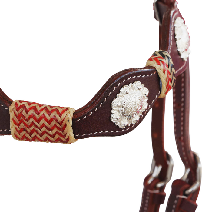 “SILVERTON” USA Leather Show Headstall - Smooth Like Cactus