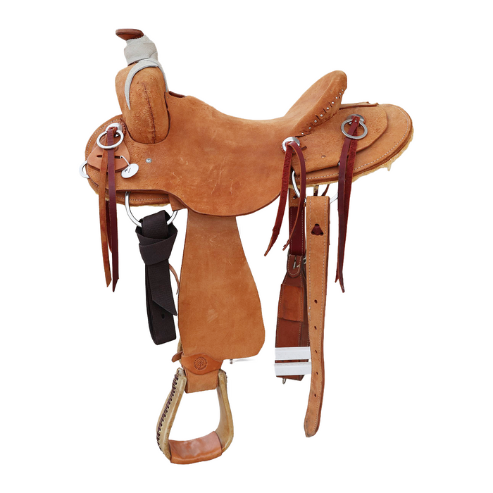 Cloverleaf Saddlery Rough Out Roping Saddle