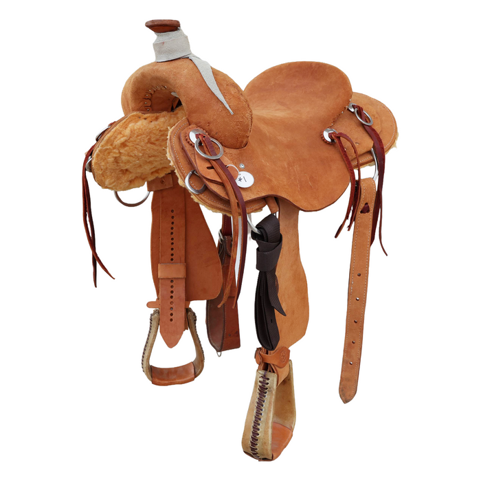 Cloverleaf Saddlery Rough Out Roping Saddle