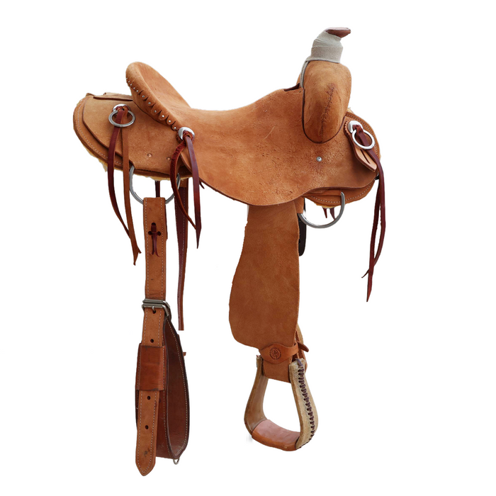 Cloverleaf Saddlery Rough Out Roping Saddle