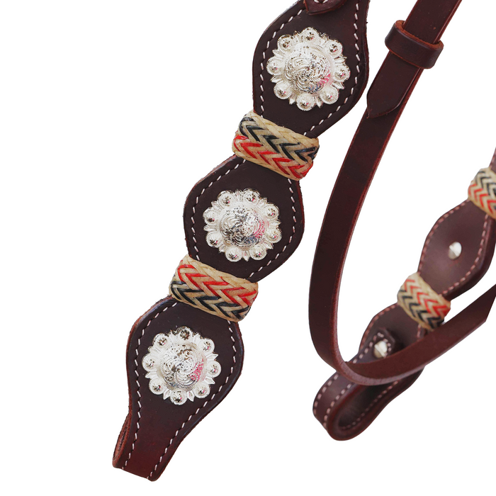 “SILVERTON” USA Leather Show Headstall - Smooth Like Cactus
