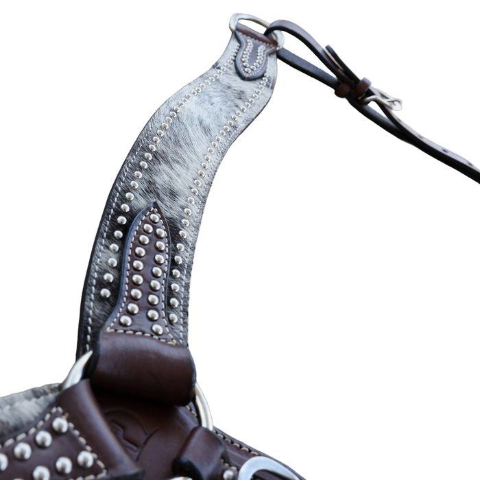 "GUNSMOKE" Hair on Hide Breastcollar