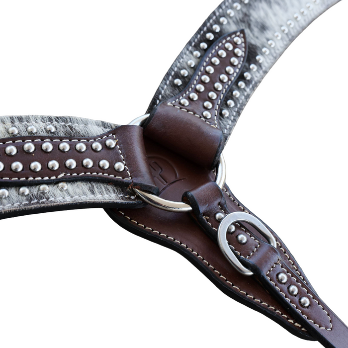 "GUNSMOKE" Hair on Hide Breastcollar