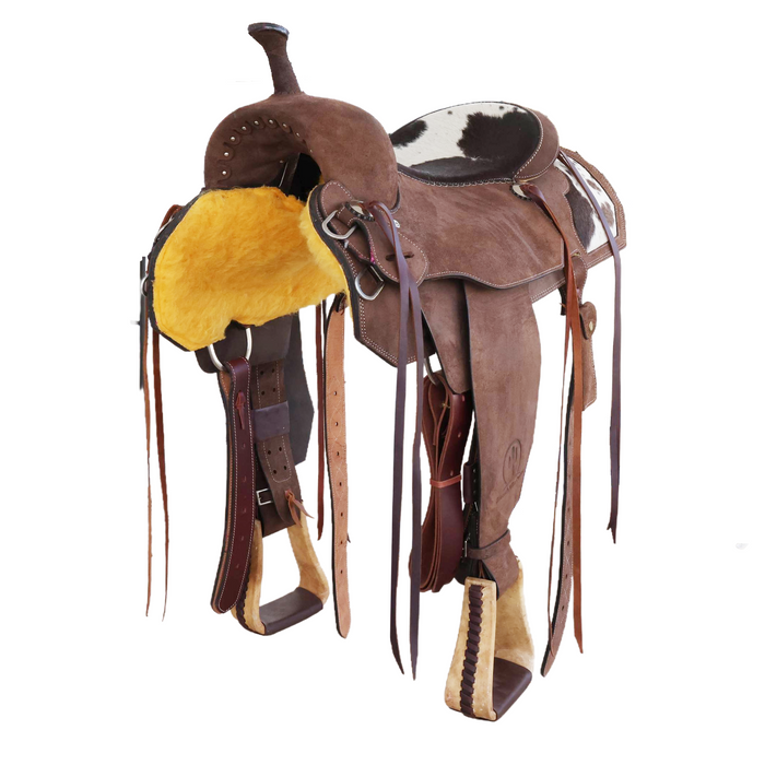 Cowhide Barrel Racing Saddle 16"