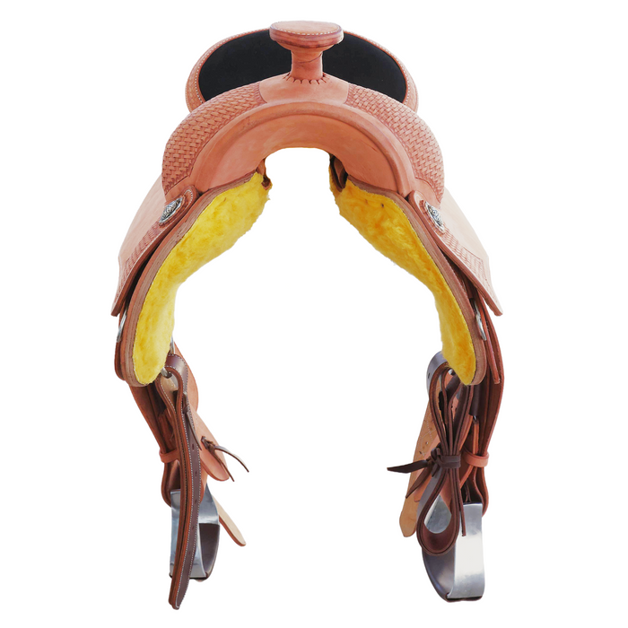 Smooth Leather Cow horse saddle 15"-17"