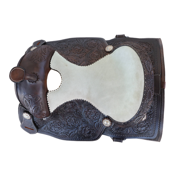 Cow horse saddle with floral Tooling 15"