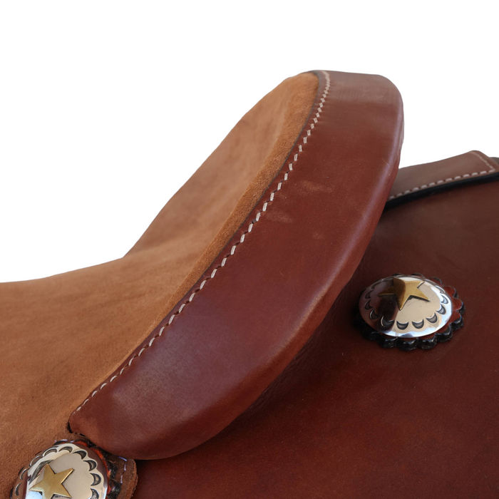 Texas Star conchos Cow horse saddle 15"