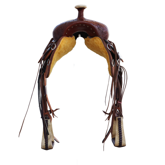 Floral tooling Ranch Roper Saddle 16"