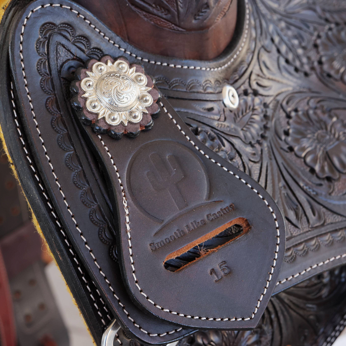 Cow horse saddle with floral Tooling 15"