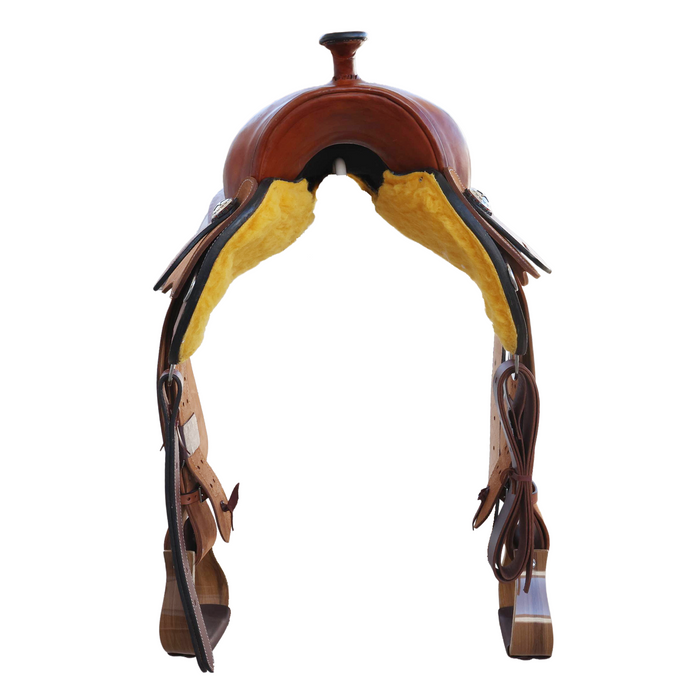 Texas Star conchos Cow horse saddle 15"