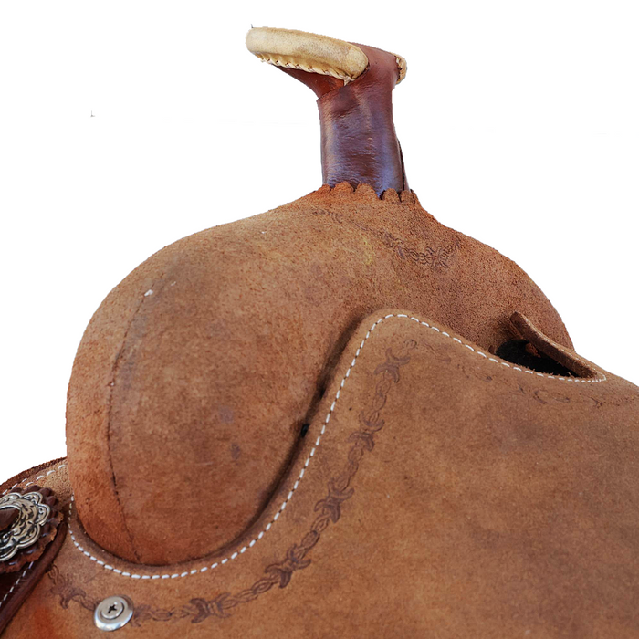 Full Rough Out Ranch Roping Saddle 15"