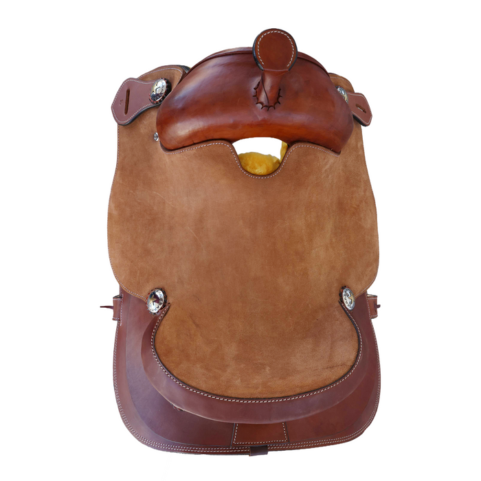 Texas Star conchos Cow horse saddle 15"