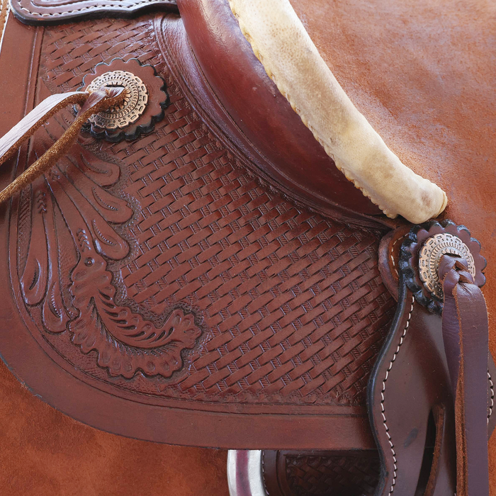 Floral tooling Ranch Roper Saddle 16"