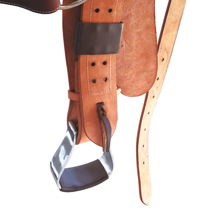 Smooth Leather Cow horse saddle 15"-17"