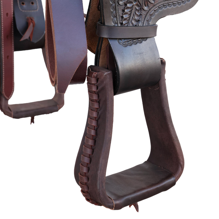 Cow horse saddle with floral Tooling 15"