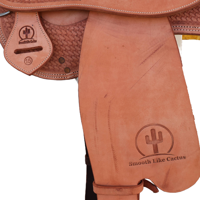 Smooth Leather Cow horse saddle 15"-17"