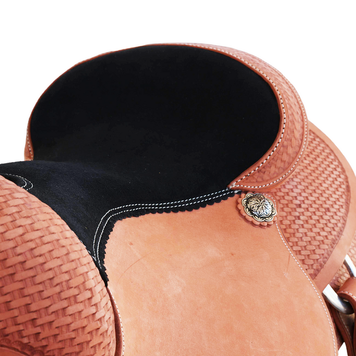 Smooth Leather Cow horse saddle 15"-17"