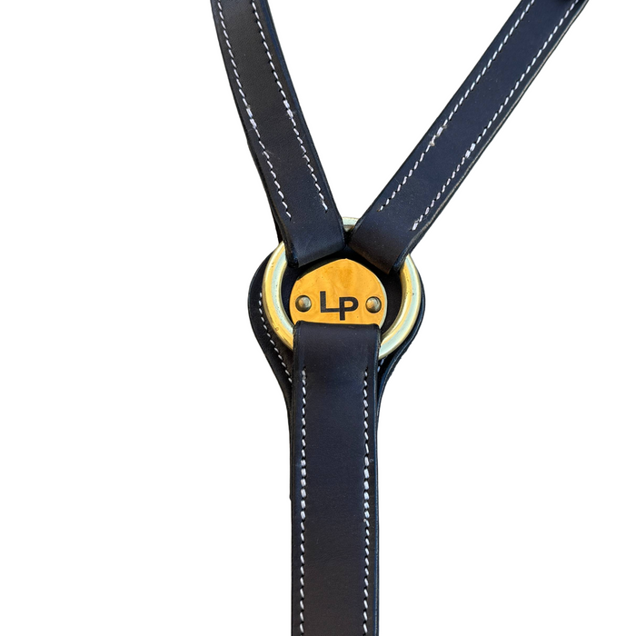 Diamond Show Plate Breastplate with Yellow/Green Plait